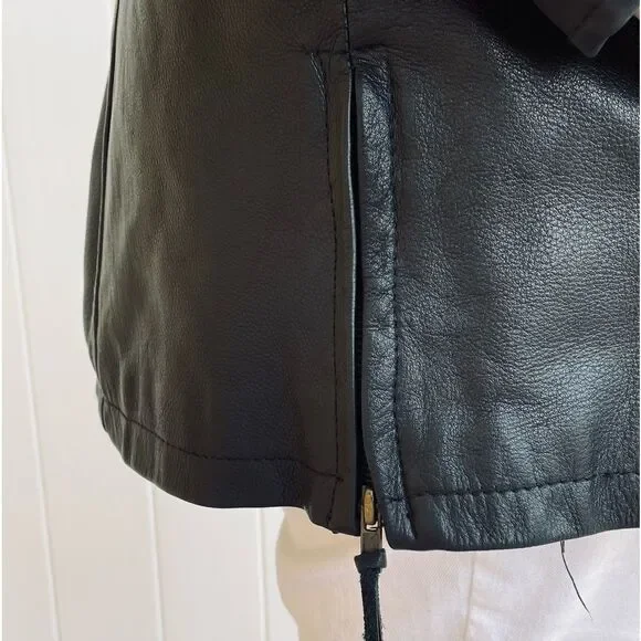 LEATHER MOTORCYCLE JACKET, HEAVY, UNISEX